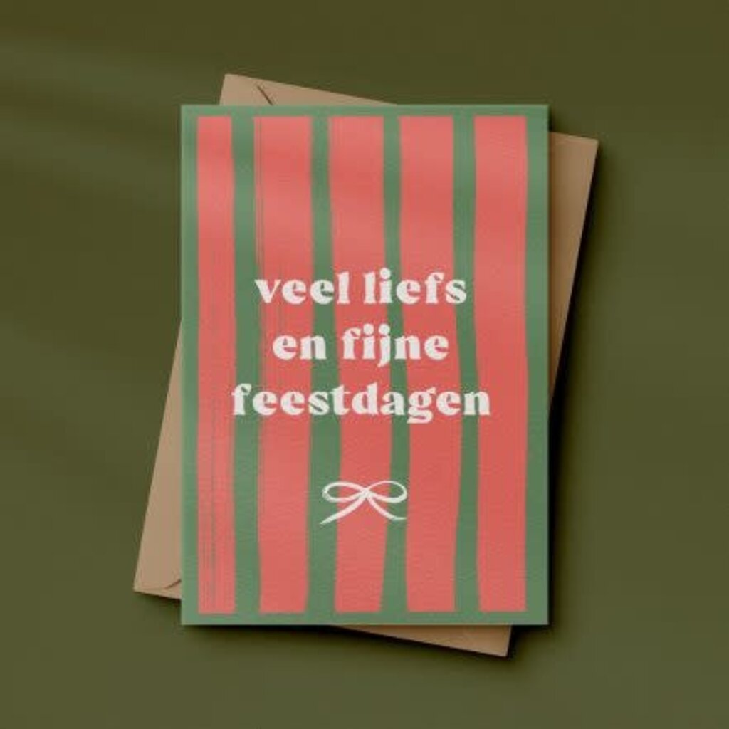 Letters and Lines Letters & lines: kaart a6 - veel liefs en fijne feestdagen