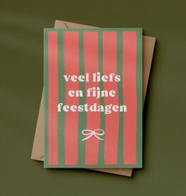 Letters and Lines Letters & lines: kaart a6 - veel liefs en fijne feestdagen