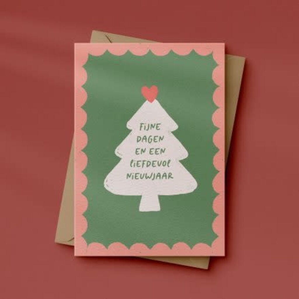 Letters and Lines Letters & lines: kaart a6 - fijne dagen en een liefdevol nieuwjaar