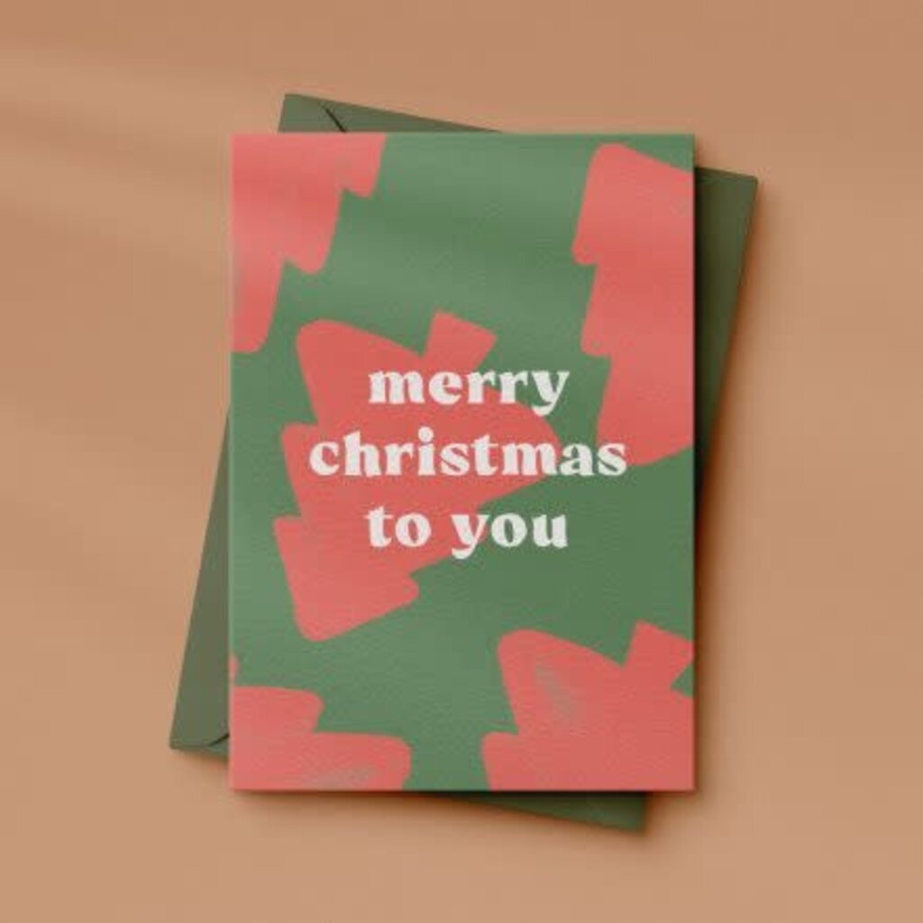 Letters and Lines Letters & lines: kaart a6 - merry christmas to you