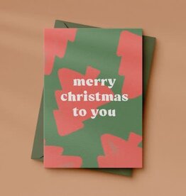 Letters and Lines Letters & lines: kaart a6 - merry christmas to you