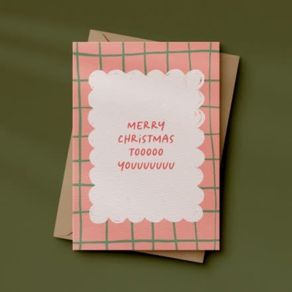 Letters and Lines Letters & lines: kaart a6 - merry christmas toooooo youuuuuuuu