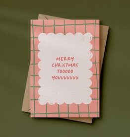 Letters and Lines Letters & lines: kaart a6 - merry christmas toooooo youuuuuuuu