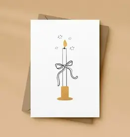 Letters and Lines Letters & lines: kaart a6 goudfolie - kaars