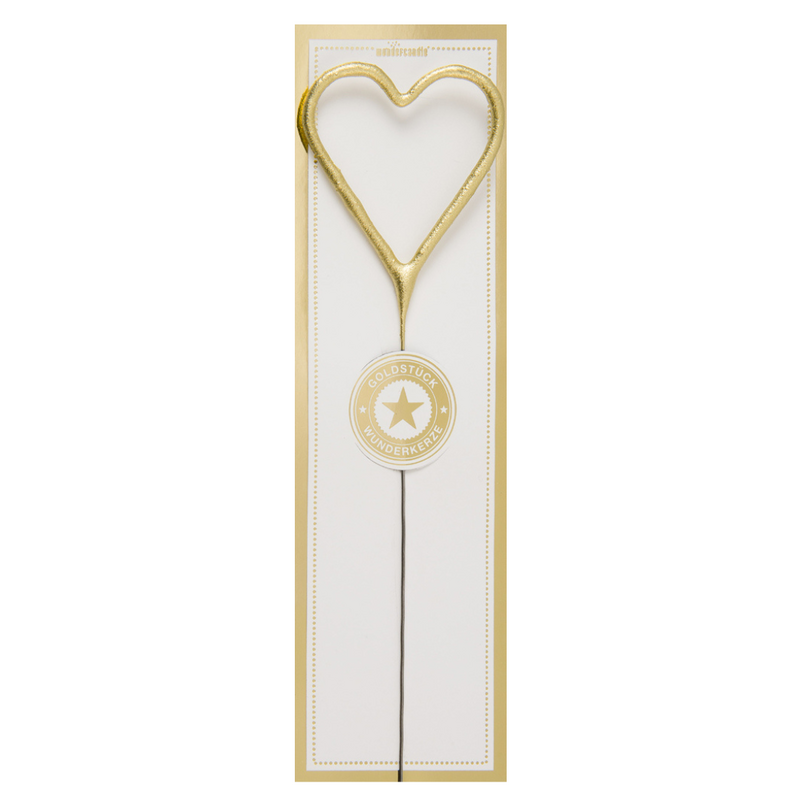 Wondercandle Wondercandle: Vuurwerkstokje - hart goud