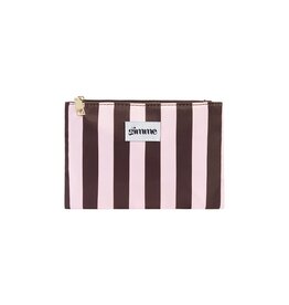 Yehwang Yehwang: ritstas - strepen bruin + lichtroze