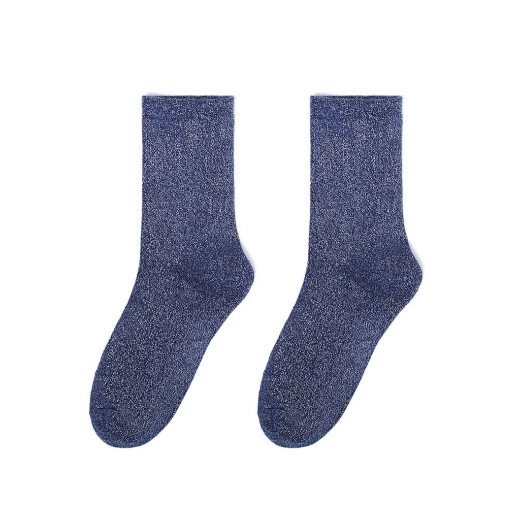 Yehwang Yehwang: set van 3 paar glitter sokken - zwart