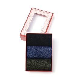 Yehwang Yehwang: set van 3 paar glitter sokken - zwart