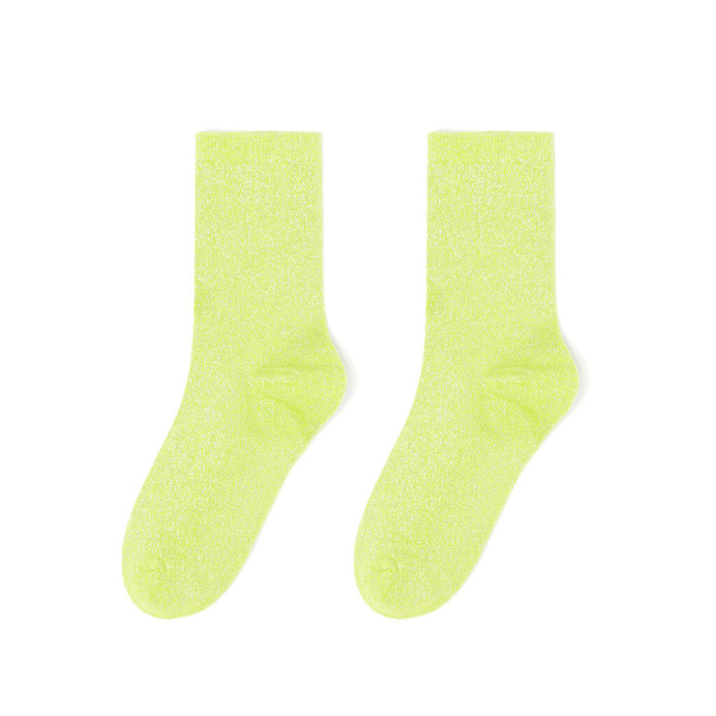 Yehwang Yehwang: set van 3 paar glitter sokken - paars