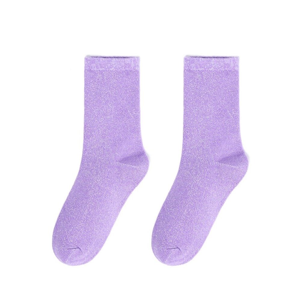 Yehwang Yehwang: set van 3 paar glitter sokken - paars