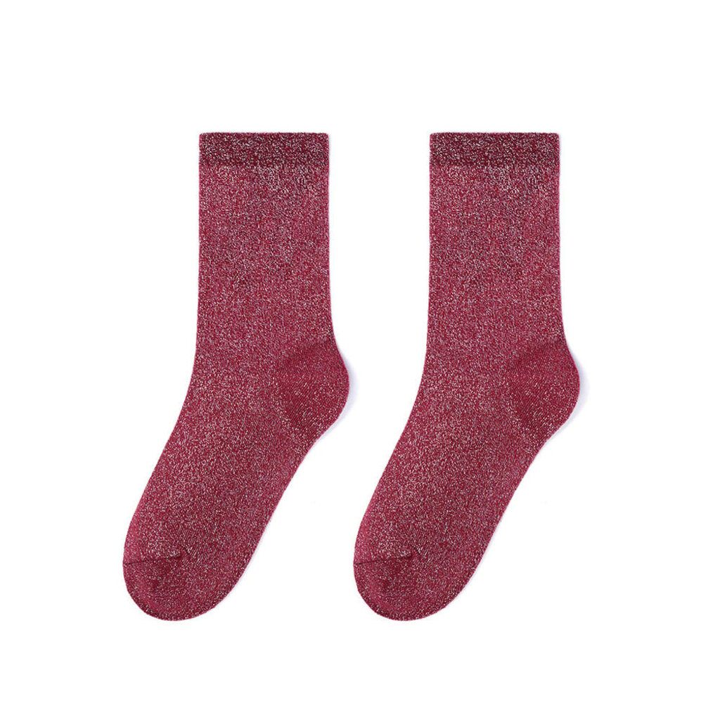 Yehwang Yehwang: set van 3 paar glitter sokken - oranje