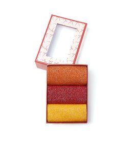 Yehwang Yehwang: set van 3 paar glitter sokken - oranje