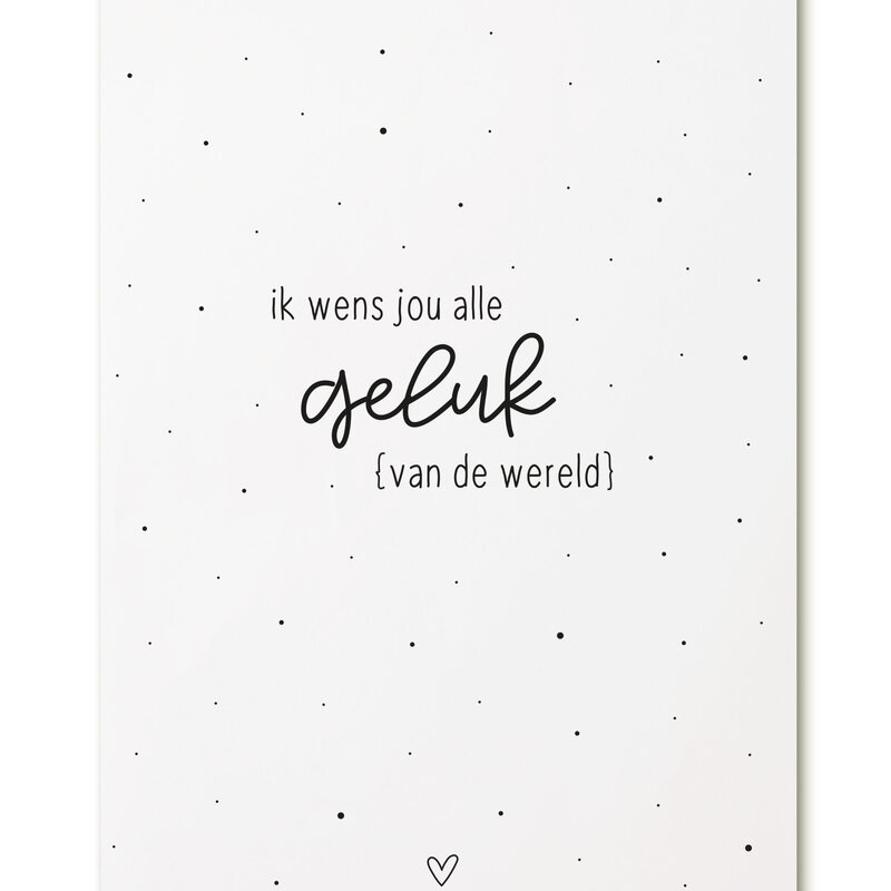 Zoedt Zoedt: kaart a6 - ik wens jou alle geluk