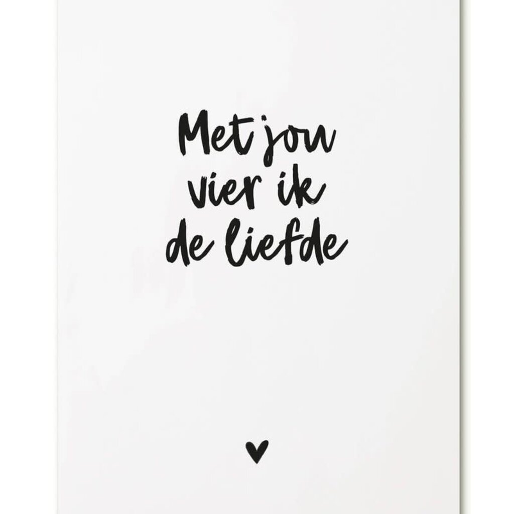Zoedt Zoedt: kaart a6 - met jou vier ik de liefde (1)
