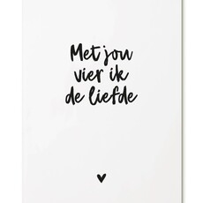 Zoedt Zoedt: kaart a6 - met jou vier ik de liefde (1)