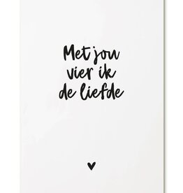 Zoedt Zoedt: kaart a6 - met jou vier ik de liefde (1)