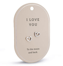 miko Miko: Oorbellen - Zilver - I love you