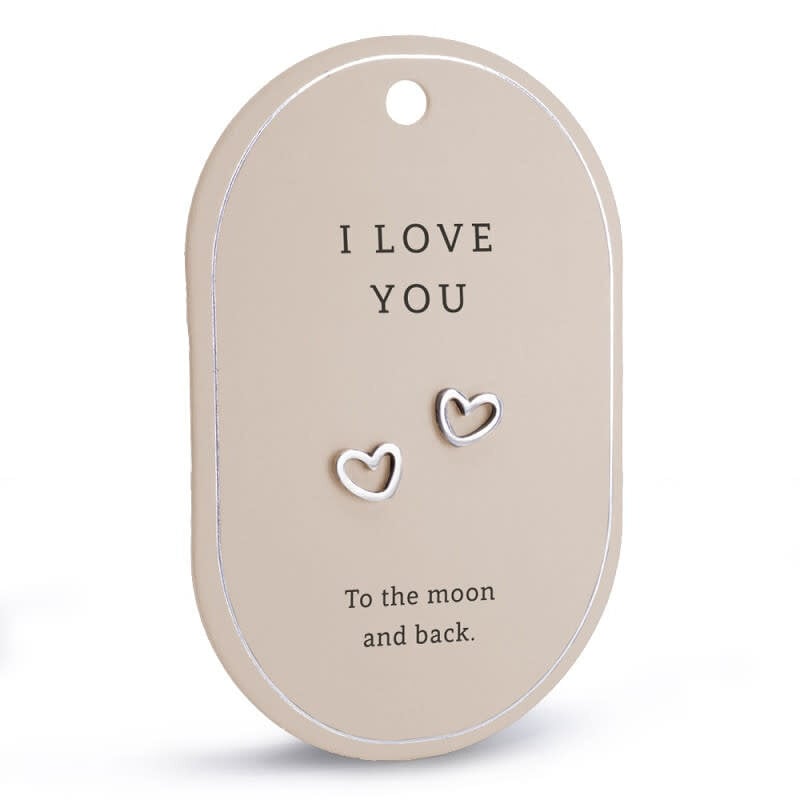 miko Miko: Oorbellen - Zilver - I love you