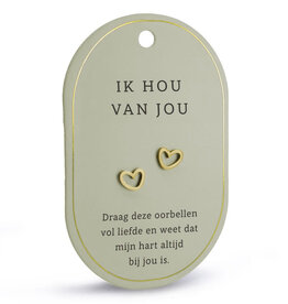 miko Miko: Oorbellen - Goud - I love you