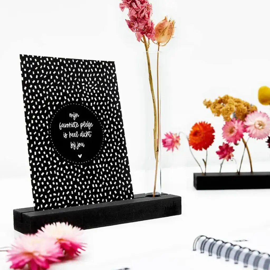 Zoedt Zoedt: kaarthouder met vaasje