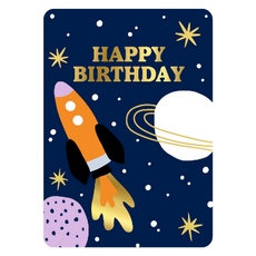 Kassaplan KP: kaartje a6 - Happy birthday ruimte