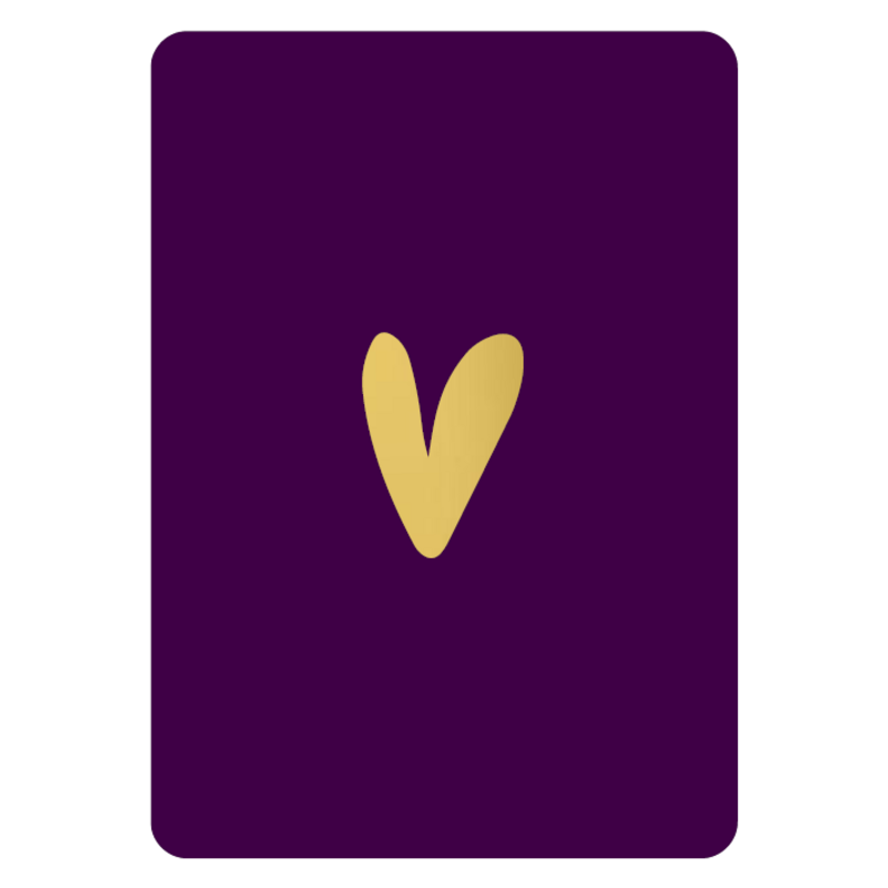 Kassaplan KP: kaartje a6 - Hart op paars