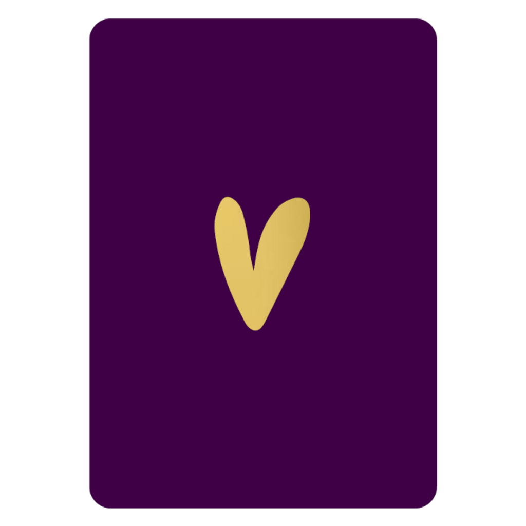 Kassaplan KP: kaartje a6 - Hart op paars