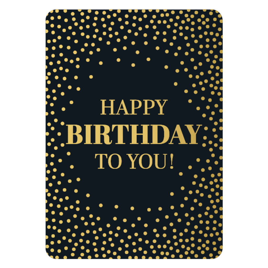 Kassaplan KP: kaartje a6 - Happy birthday to you