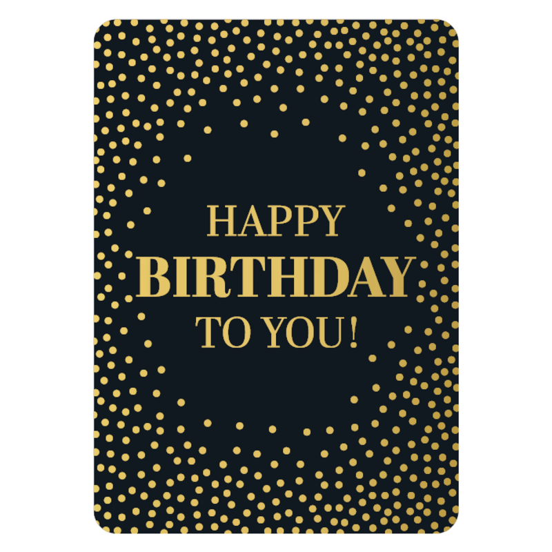 Kassaplan KP: kaartje a6 - Happy birthday to you