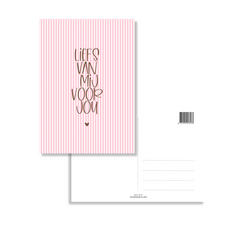 Stationery & gift Stationery & gift: kaartje a6 - Liefs van mij voor jou