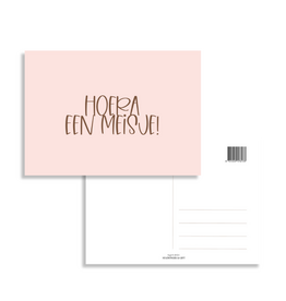 Stationery & gift Stationery & gift: kaartje a6 - Hoera een meisje