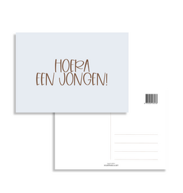 Stationery & gift Stationery & gift: kaartje a6 - Hoera een jongen
