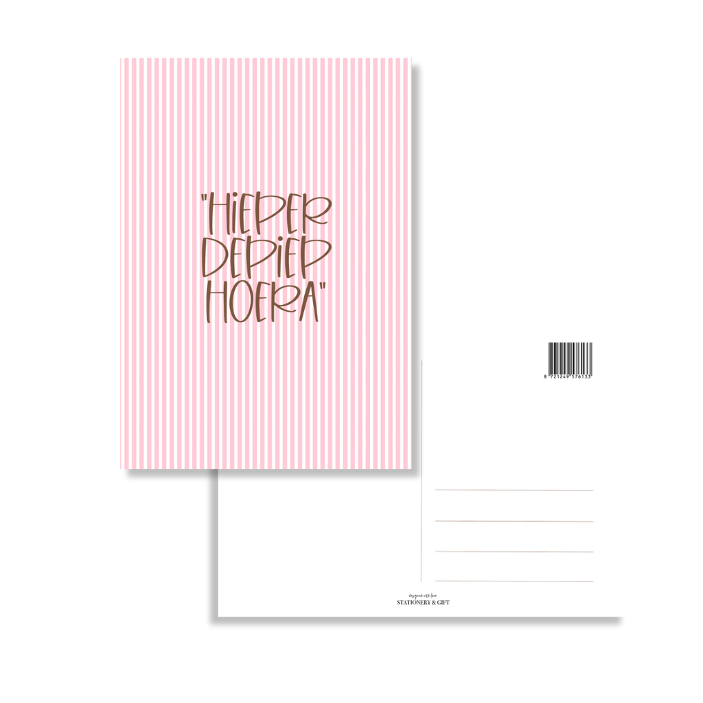 Stationery & gift Stationery & gift: kaartje a6 - Hieperdepiep hoera
