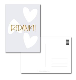 Stationery & gift Stationery & gift: kaartje a6 - Bedankt