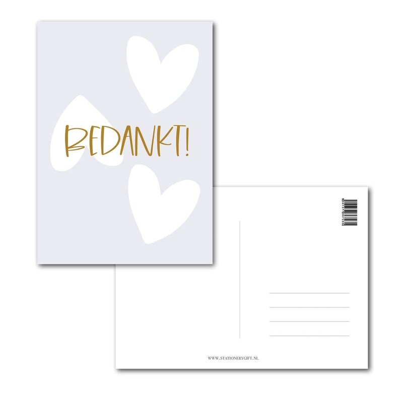 Stationery & gift Stationery & gift: kaartje a6 - Bedankt