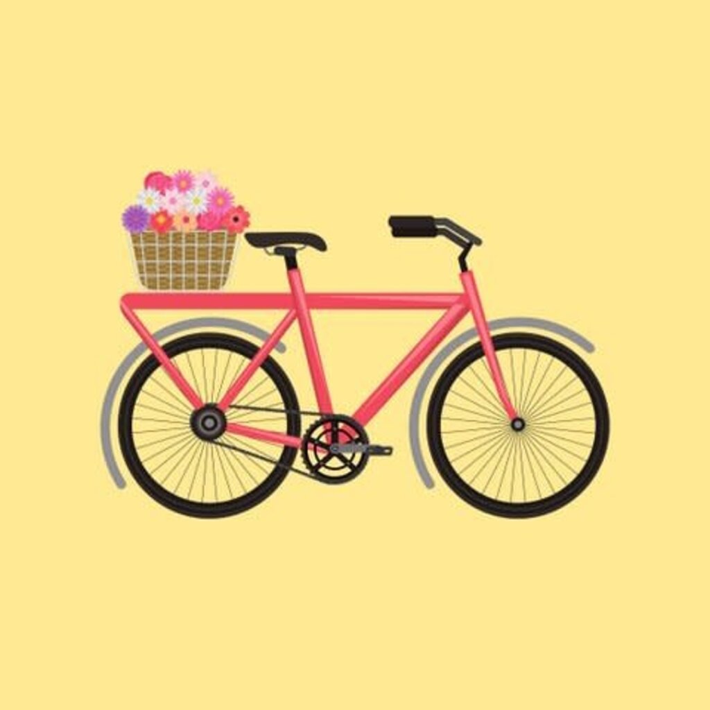 Lourens exclusive LE: tegeltje forex - fiets met bloemen