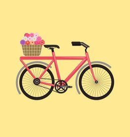 Lourens exclusive LE: tegeltje forex - fiets met bloemen