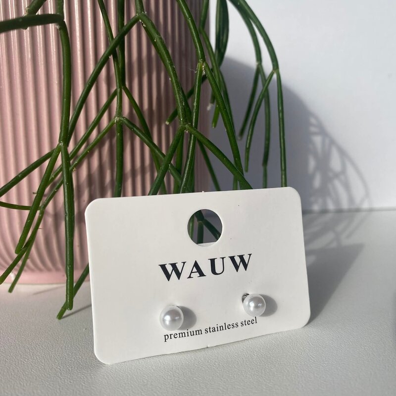 Wauw Wauw: oorbellen - parelmoer