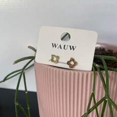 Wauw Wauw: oorbellen - bloemetjes open