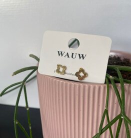 Wauw Wauw: oorbellen - bloemetjes open