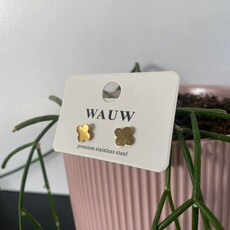 Wauw Wauw: oorbellen - bloemetjes gesloten