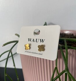 Wauw Wauw: oorbellen - bloemetjes gesloten