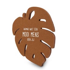 miko Miko: Vilten onderzetter - blad - mooi mens