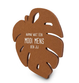 miko Miko: Vilten onderzetter - blad - mooi mens