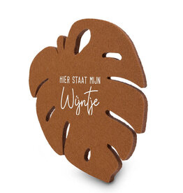 miko Miko: Vilten onderzetter - blad - wijntje