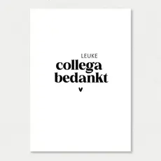 Liefz Liefz: kaart a6 - leuke collega bedankt!