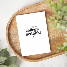 Liefz Liefz: kaart a6 - leuke collega bedankt!