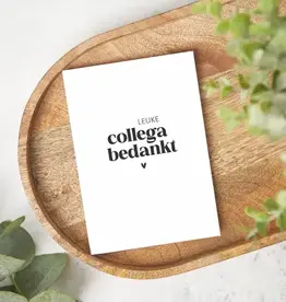 Liefz Liefz: kaart a6 - leuke collega bedankt!