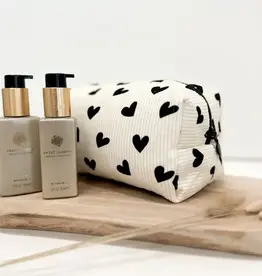 Winkeltje van Anne Winkeltje van Anne: Toilettas | Hartjes | Ribstof | Medium
