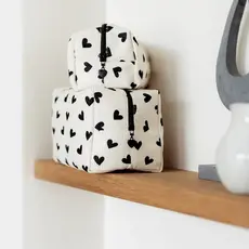 Winkeltje van Anne Winkeltje van Anne: Toilettas | Hartjes | Ribstof | Medium